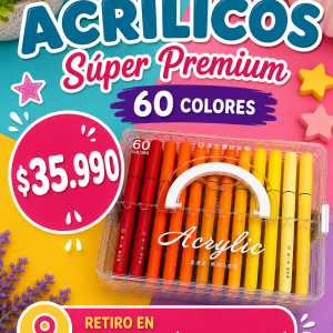 Lápiz Acrílico súper premium 60 colores
